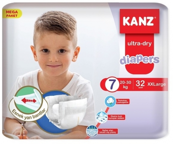 Kanz Ultra-Dry 7 Beden 32 Adet Bebek Bezi