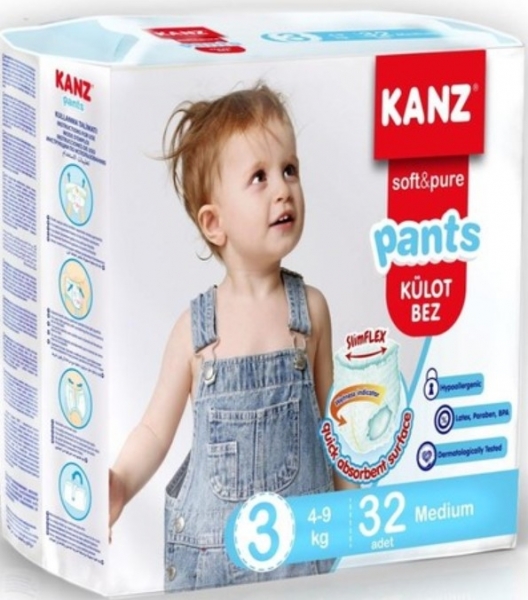 Kanz Soft&Pure Külot 3 Beden 32 Adet Bebek Bezi