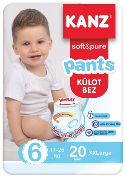 Kanz Soft&Pure Külot 6 Beden 20 Adet Bebek Bezi