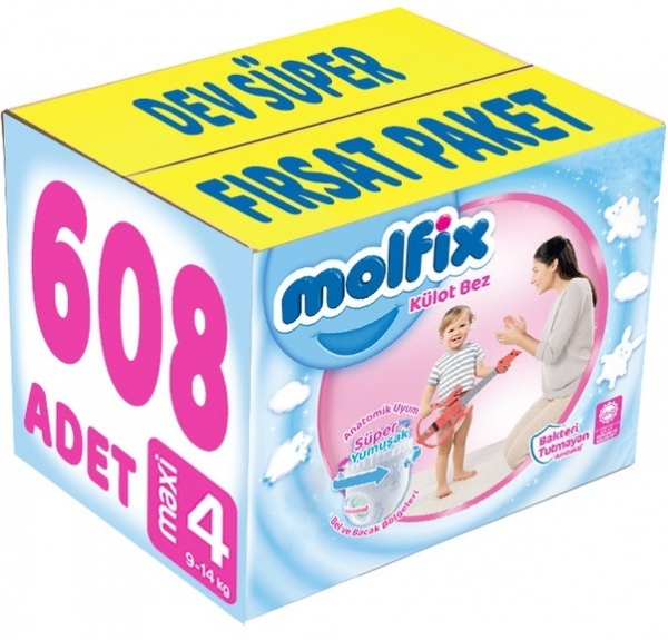 Molfix Külot Bez 4 Beden 608 Adet Bebek Bezi