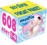 Molfix Külot Bez 4 Beden 608 Adet resim