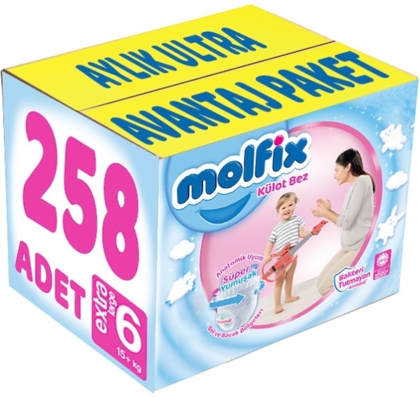 Molfix Külot Bez 6 Beden 258 Adet Bebek Bezi