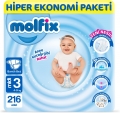 Molfix 3 Beden 216 Adet Bebek Bezi
