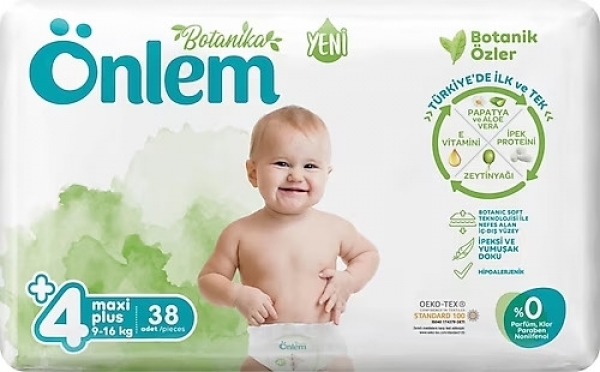 Önlem Botanika 4+ Beden 38 Adet Bebek Bezi