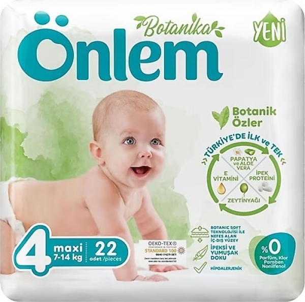 Önlem Botanika 4 Beden 22 Adet Bebek Bezi
