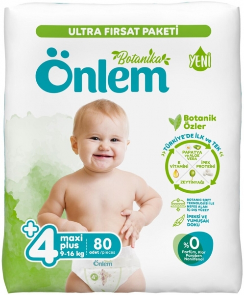 Önlem Botanika 4 Beden 80 Adet Bebek Bezi