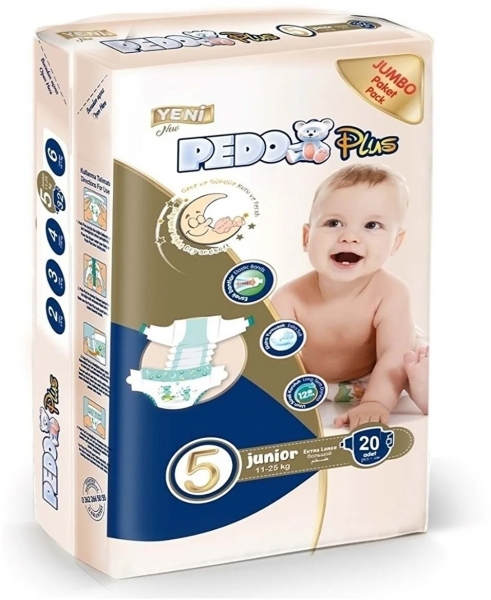 Pedo Plus 5 Beden 20 Adet Bebek Bezi