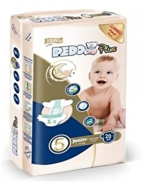 Pedo Plus Jumbo 5 Beden 20 Adet Bebek Bezi