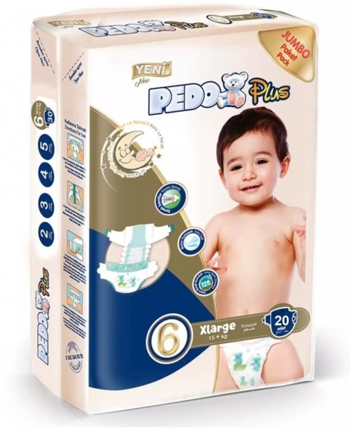Pedo Plus 6 Beden 20 Adet Bebek Bezi