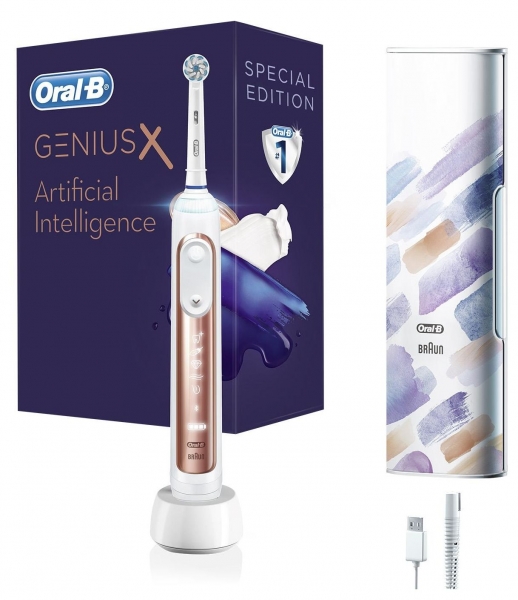 Oral-B Genius X AI Art of Brushing Rose Gold Şarjlı Diş Fırçası