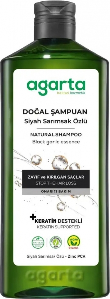 Agarta Doğal Saç Dökülmesine Karşı Siyah Sarımsaklı 400 ml Şampuan