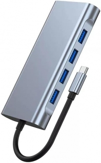 Primex PX-U525 Type-C to PD HDMI VGA Audio SD TF USB 3.0 RJ45 Dönüştürücü
