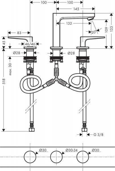 Hansgrohe Metropol 32514000 Lavabo Bataryası