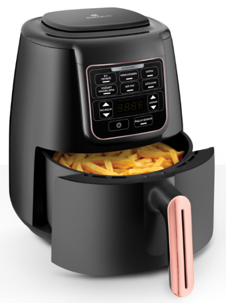 Karaca Air Pro Cook 3 in 1 XL Air Fryer Fritöz (Siyah / Rosegold)