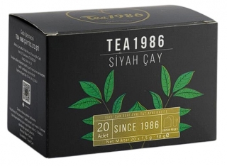 Tea1986 Siyah Çay Bardak Poşet 20 Adet
