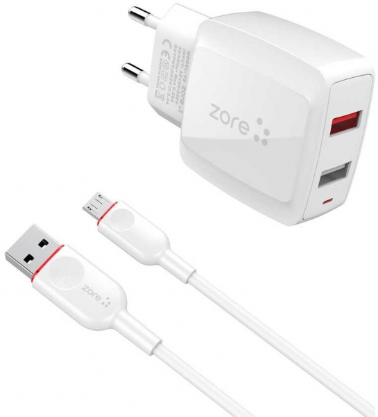 Zore Vest Serisi V2 Micro Şarj Aleti (USB Micro-B)