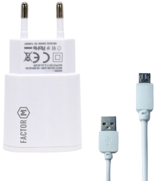 Factor M FM-101M Şarj Aleti (USB Micro-B)
