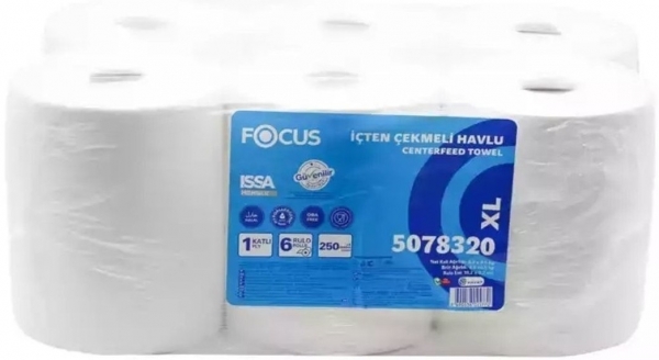 Focus Point XL İçten Çekmeli 250 mt Kağıt Havlu 6 Rulo