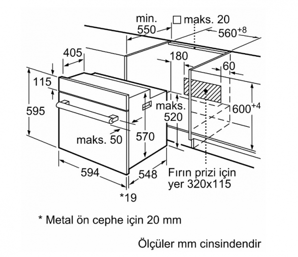 Bosch HBJ558YW5T Ankastre Fırın