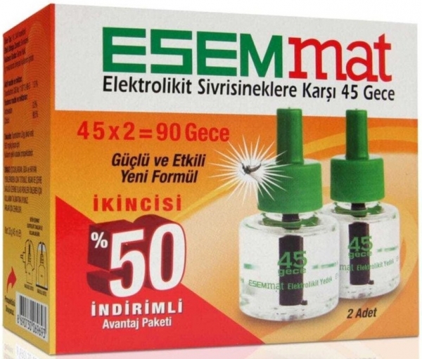 Esemmat Elektrolikit 45 Gece 2'li Yedek Haşere İlacı