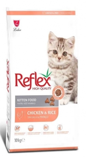 Reflex High Quality Tavuklu ve Pirinçli Yavru 10 kg Kedi Maması