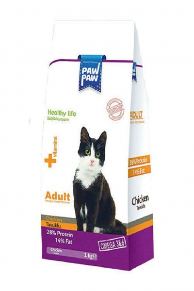 Paw Paw Tavuklu Yetişkin 1 kg Kedi Maması