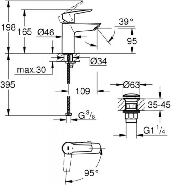 Grohe Start 23551002 Lavabo Bataryası