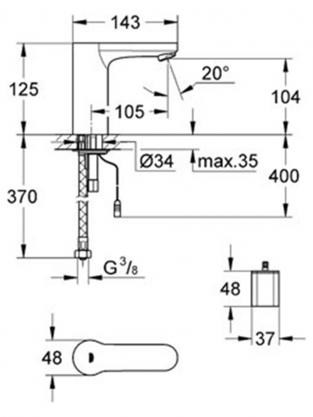 Grohe Eurosmart Cosmopolitan E 36330000 Lavabo Bataryası
