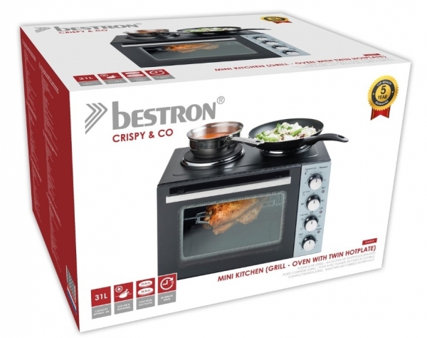 Bestron AOV31CP Ocak ve Fırın Kombo Solo Fırın