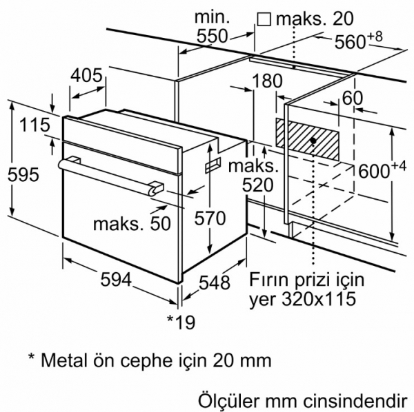 Profilo FRMA425B5 Ankastre Fırın