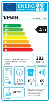 Vestel KM 107202 WIFI Isı Pompalı Kurutma Makinesi