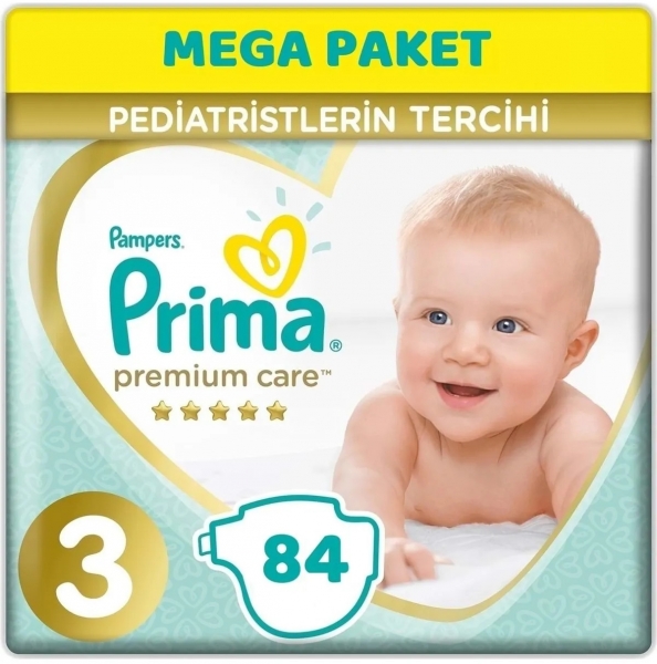 Prima Premium Care 3 Beden 84 Adet Bebek Bezi