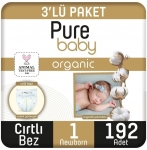 Pure Baby Organik Pamuklu 1 Beden 192 Adet resim