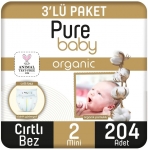 Pure Baby Organik Pamuklu 2 Beden 204 Adet resim