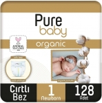 Pure Baby Organik Pamuklu 1 Beden 128 Adet resim