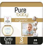 Pure Baby Organik Pamuklu 3 beden 28 Adet resim