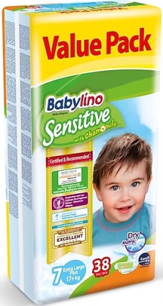 Babylino Sensitive 7 Beden 38 Adet Bebek Bezi