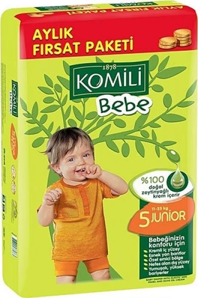 Komili Bebe 5 Beden 72 Adet Bebek Bezi