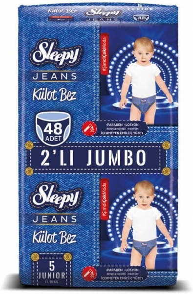 Sleepy Jeans Külot Bez 5 Beden 48 Adet Bebek Bezi
