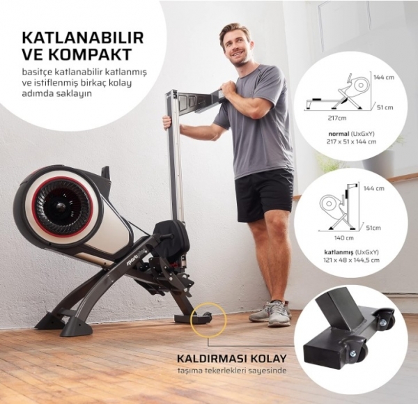 SportPlus Hava Dirençli Kürek Makinesi Kondisyon Küreği