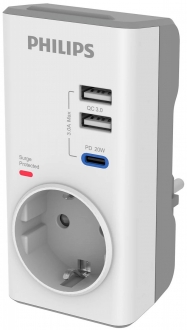Philips CHP8010W Akım Korumalı Priz