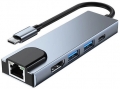 Newface HUB112 Type-C to HDMI USB 3.0 RJ45 PD resim
