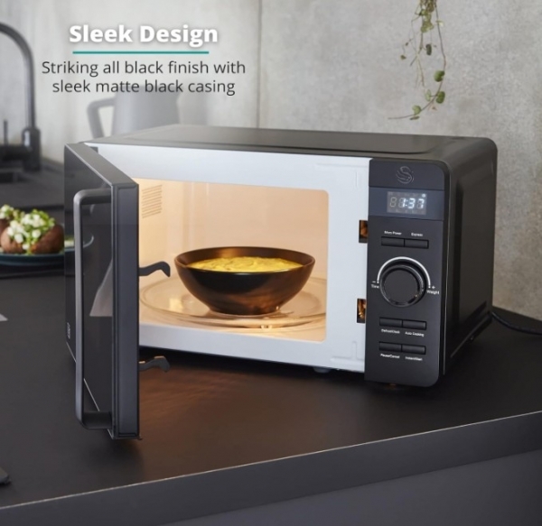 Swan SM22037LBLKN Mikrodalga Fırın