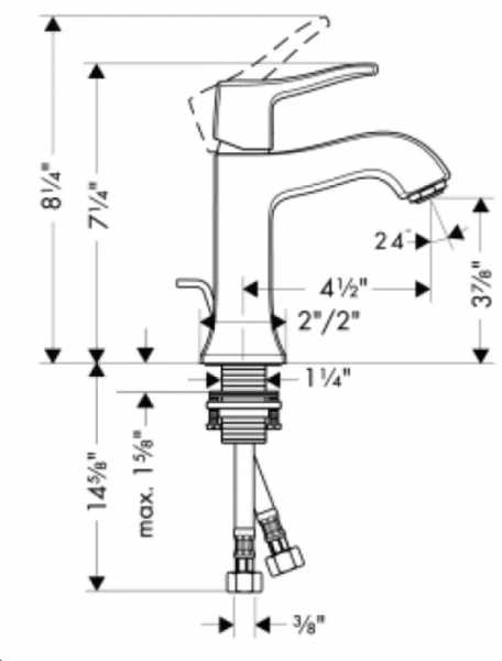 Hansgrohe Metris C 31075921 Banyo Bataryası