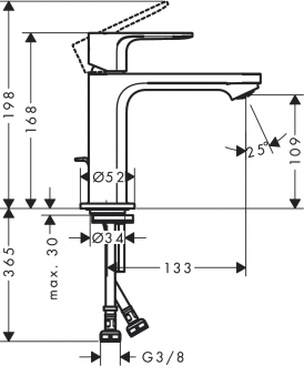 Hansgrohe Rebris S 72517000 Lavabo Bataryası