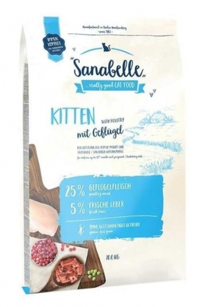 Sanabelle Tahılsız Kümes Hayvanlı Yavru 10 kg Kedi Maması
