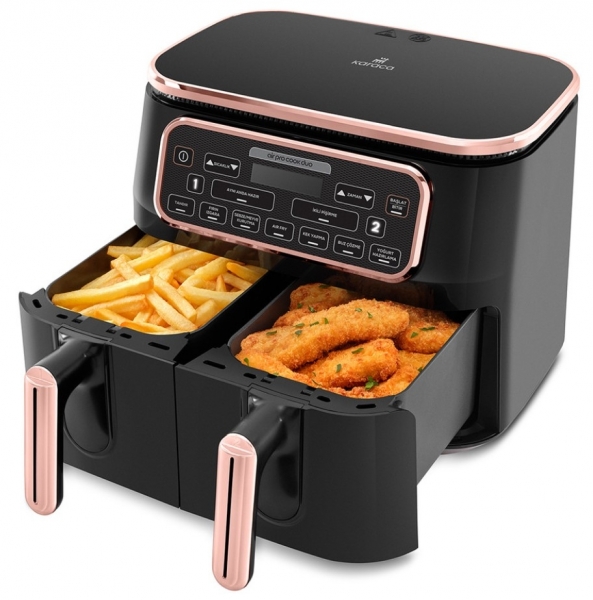 Karaca Air Pro Cook Duo Tandır XXXL 8 L Air Fryer Fritöz (Siyah / Rosegold)