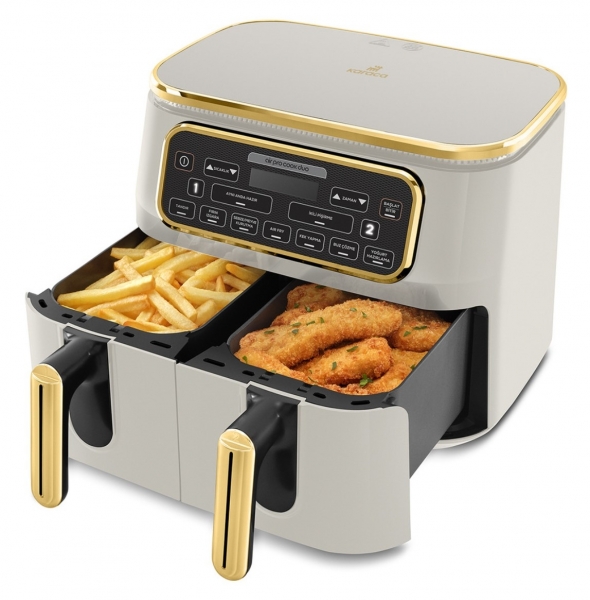 Karaca Air Pro Cook Duo Tandır XXXL 8 L Air Fryer Fritöz (Bej / Gold)