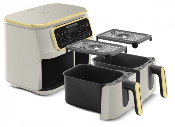 Karaca Air Pro Cook Duo Tandır XXXL 8 L Air Fryer Fritöz (Bej / Gold)