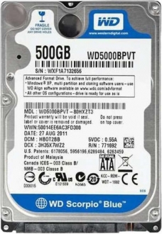 WD Scorpio Blue HDD